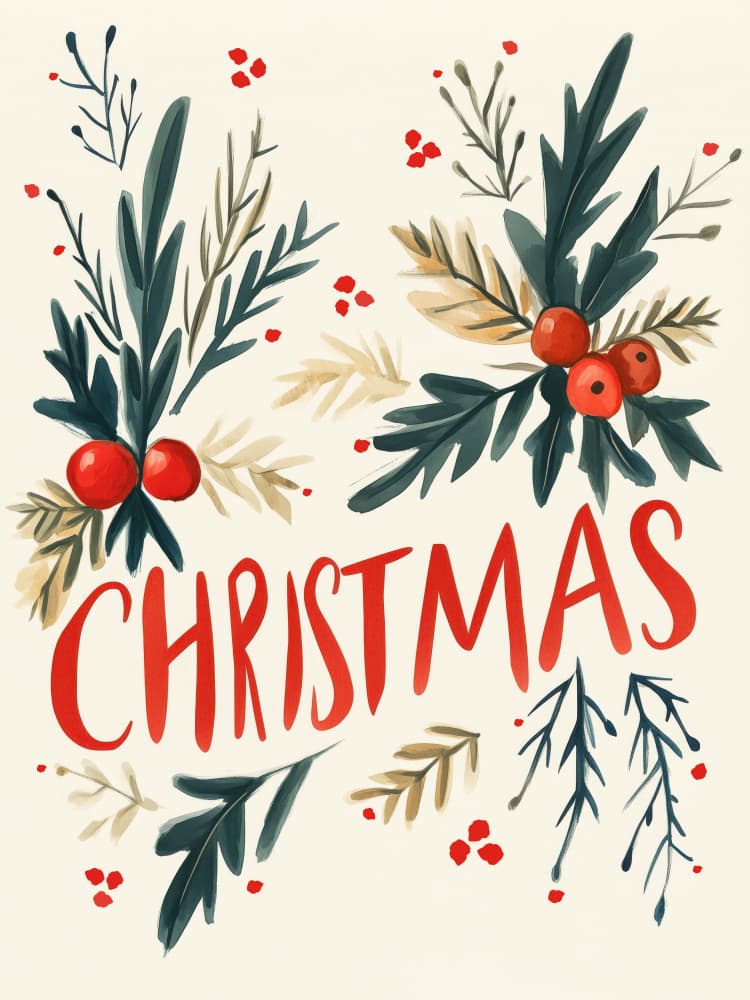 Holiday Greens by Treechild — canvas wall art