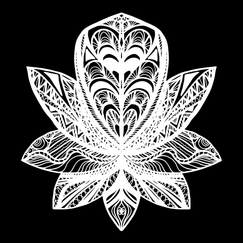 White Lotus Mandala by Marika Barsrsind — canvas wall art
