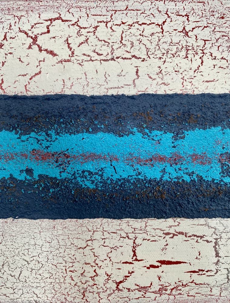 Abstract Cracked Paint Stripes by Berit Pihl — canvas wall art