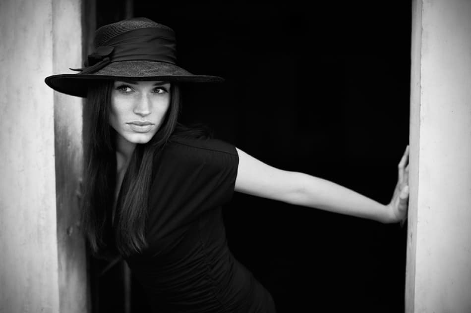 Elegant Woman in Hat by Vedran Vidak — canvas wall art