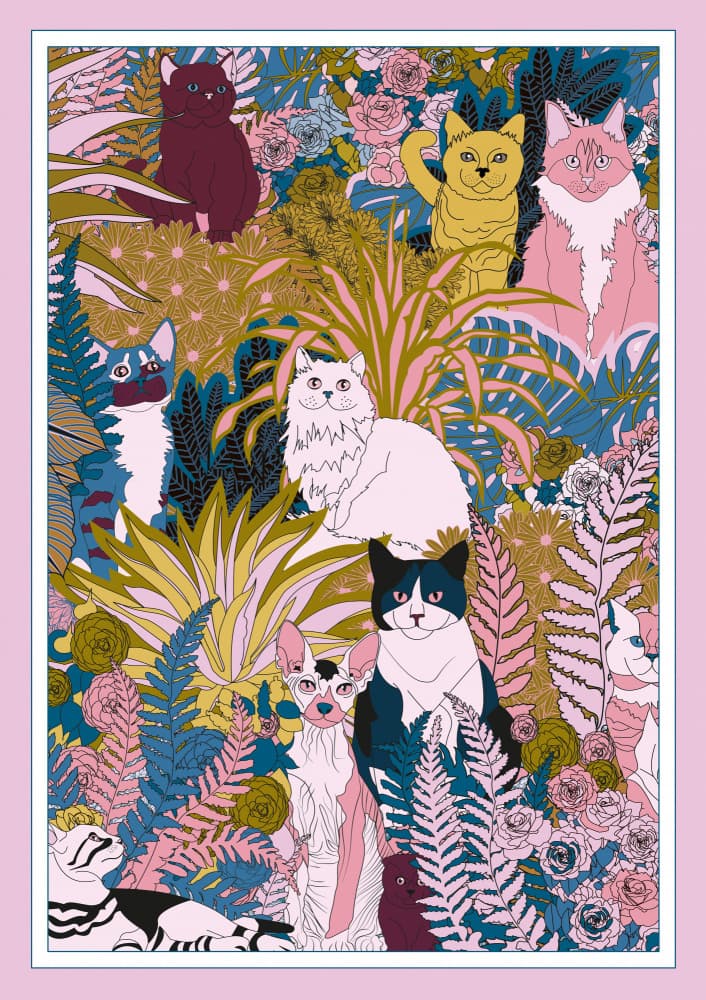 Jungle Cats by OMG Kitty — canvas wall art