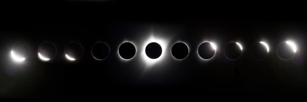 Total Solar Eclipse Sequence by Vadim Ianulionoc — canvas wall art