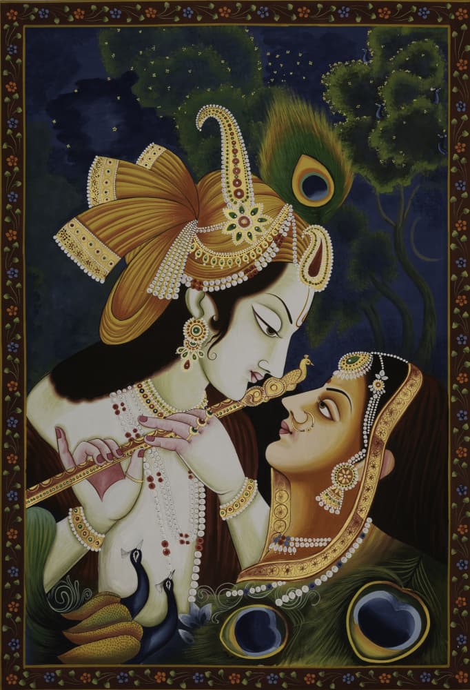 Krishna Radha Flute by IMAGINEERS STUDIO — canvas wall art