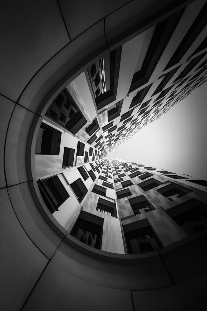 Upward Urban Architecture by Peter Pfeiffer — canvas wall art
