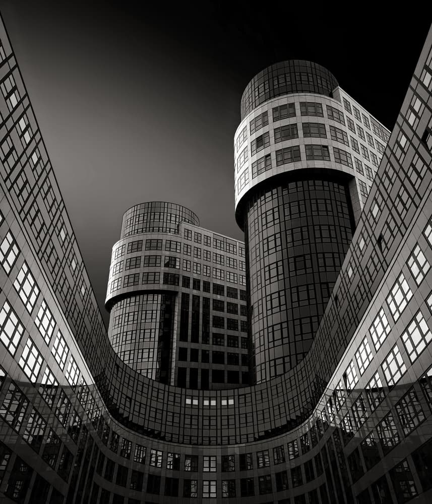 Urban Modern Curves by Tomasz Buczkowski ( Tomush ) — canvas wall art