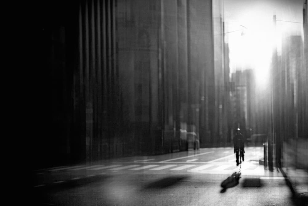 Sunlit Urban Walk by Teruhiko Tsuchida — canvas wall art