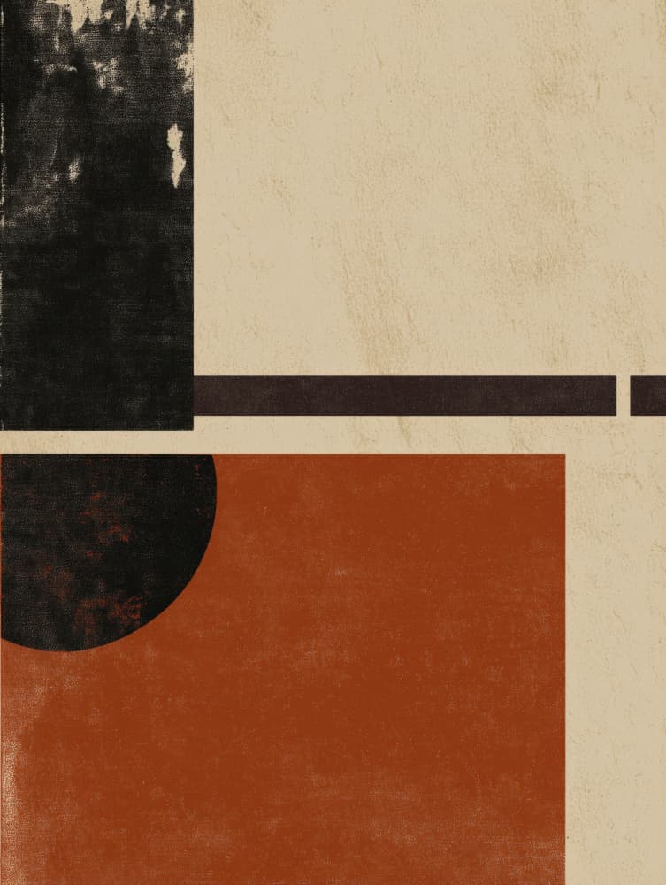 Abstract Terracotta Geometry by Imaginative — canvas wall art