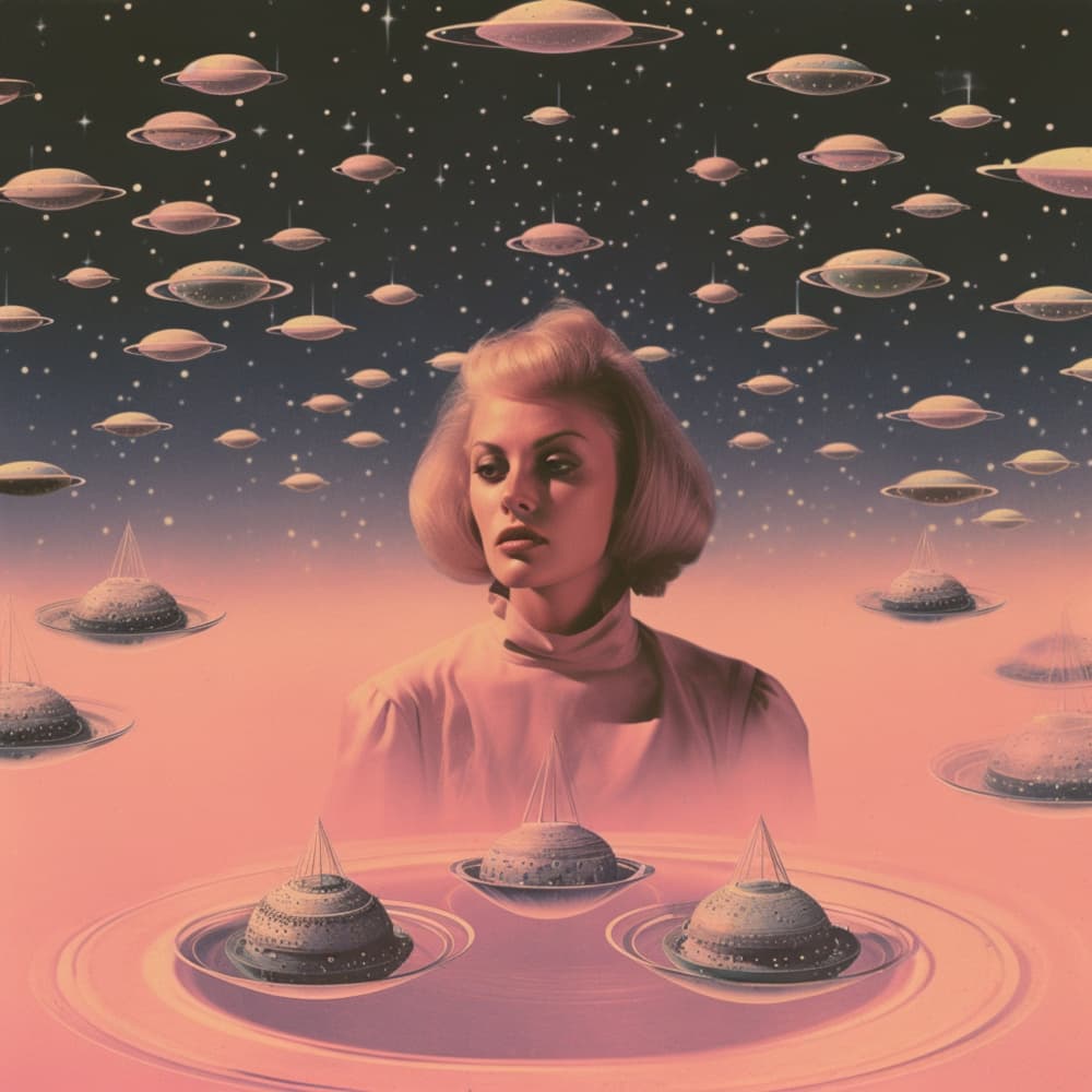 Blonde Woman Space Dream by Samantha Hearn — canvas wall art