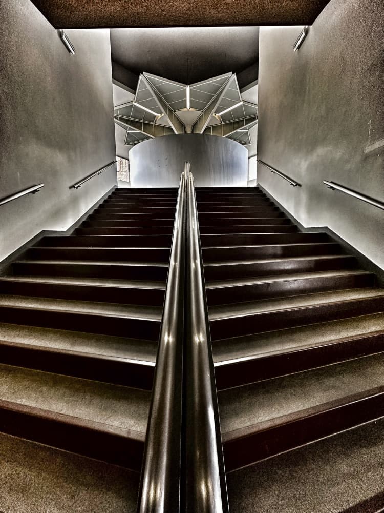 Geometric Stairway Ascent by Daniel De Cort — canvas wall art
