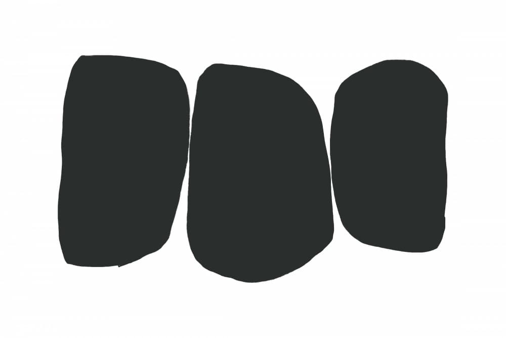 Black Irregular Shapes by uplusmestudio — canvas wall art
