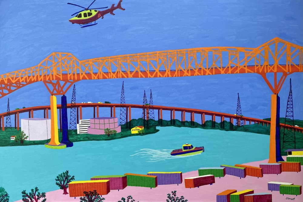 Pulaski Skyway by Sue Graef — canvas wall art