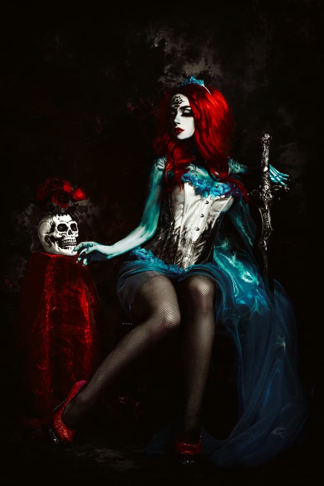 Gothic Queen and Skull by Ruslan Bolgov — canvas wall art