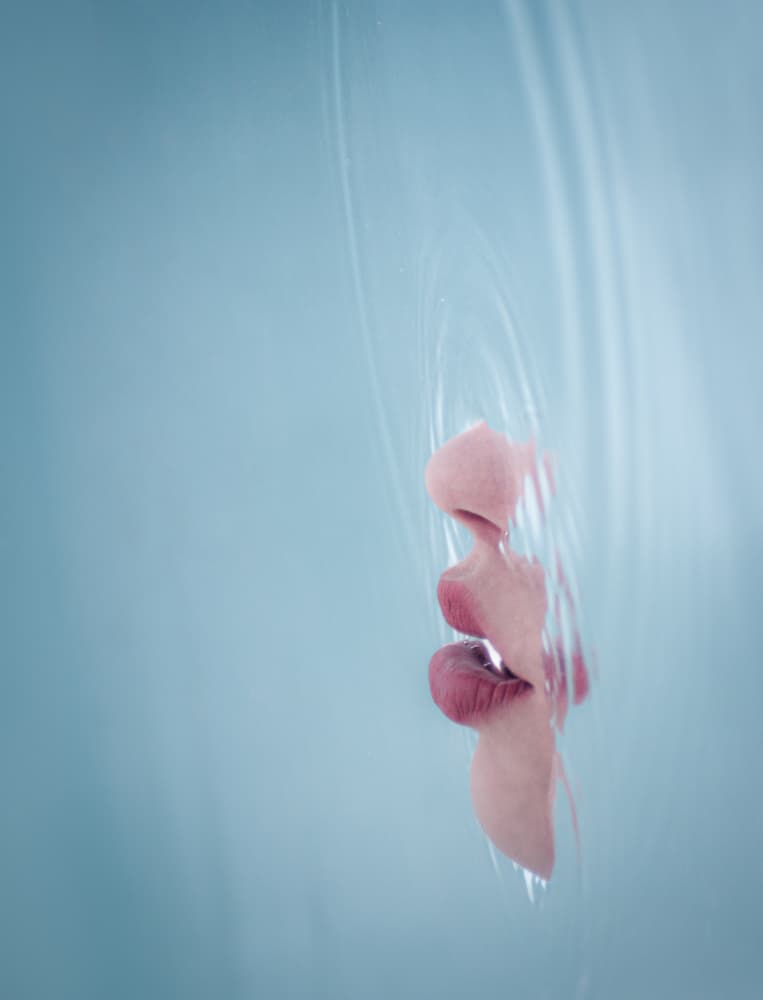 Rippling Water Lips by Craig Stampfli — canvas wall art