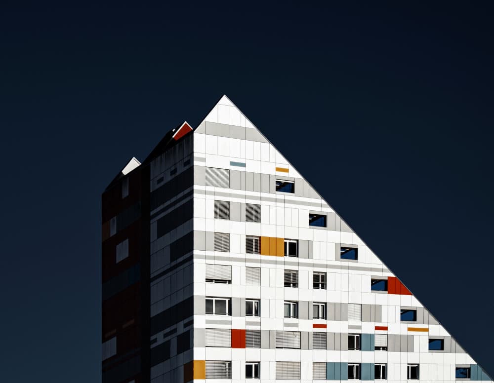 Geometric Building Shadow by Roberto Parola — canvas wall art