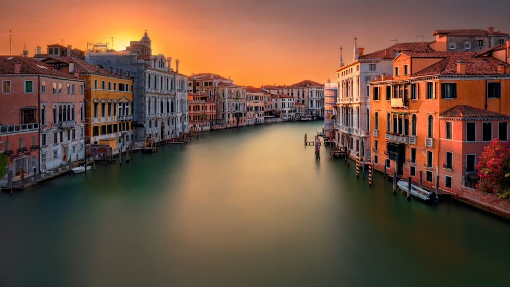 Grand Canal Sunset Glow by Tommaso Pessotto — canvas wall art