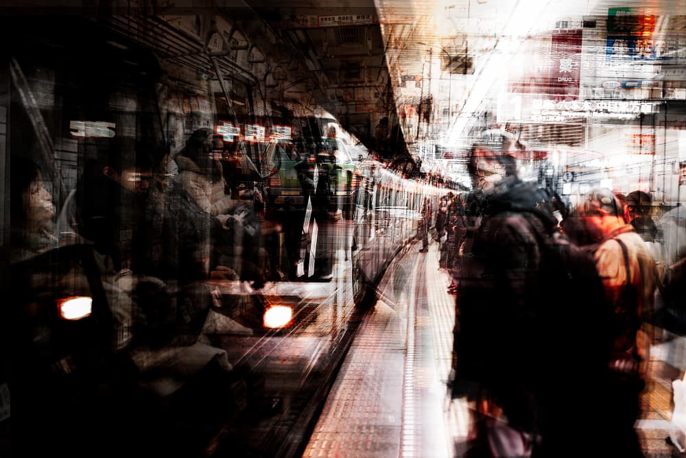 Urban Subway Motion by Carmine Chiriacò — canvas wall art