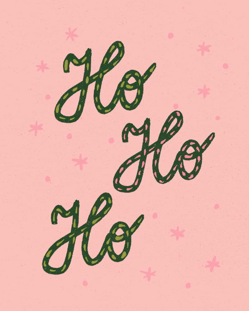 Ho Ho Ho Christmas Cheer by Angela Minca — canvas wall art