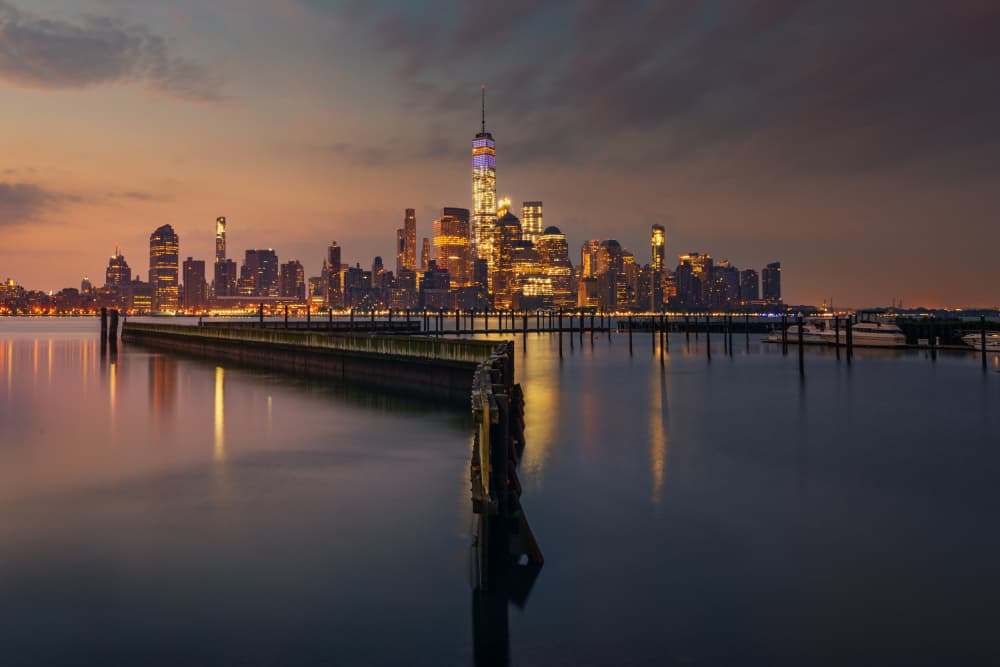Manhattan Dusk Reflections by David Martin Castan — canvas wall art
