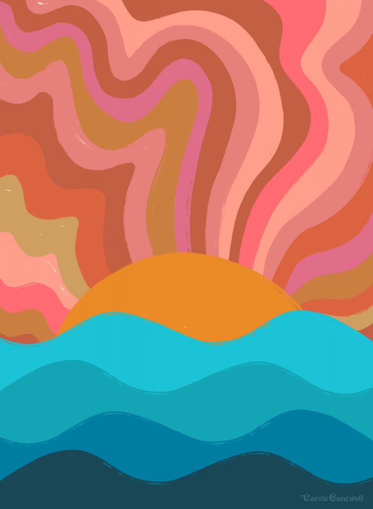 Liquid Sunshine 2 by Carrie Cantwell — canvas wall art