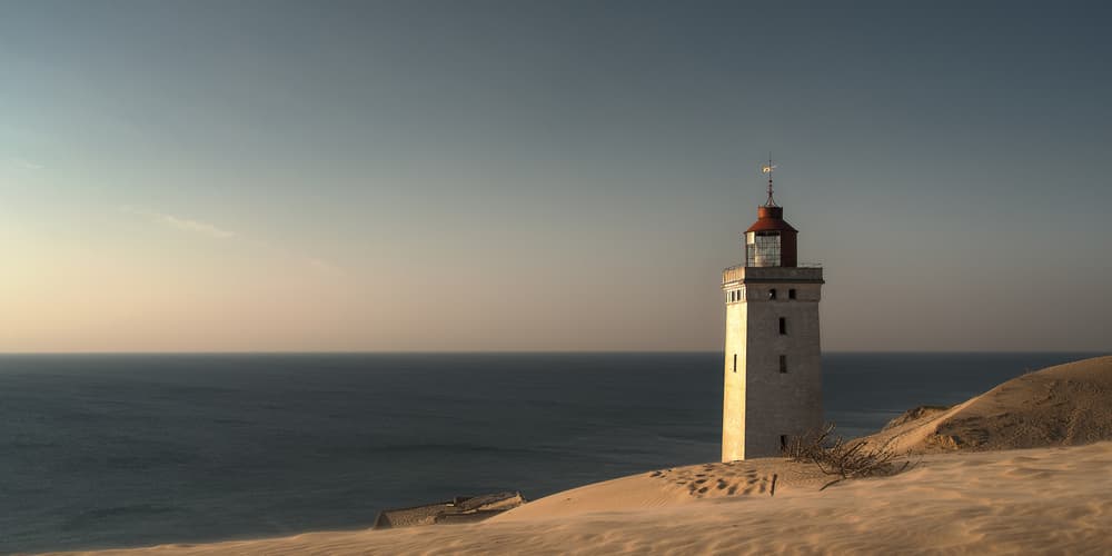 Coastal Dune Lighthouse by Leif Løndal — canvas wall art