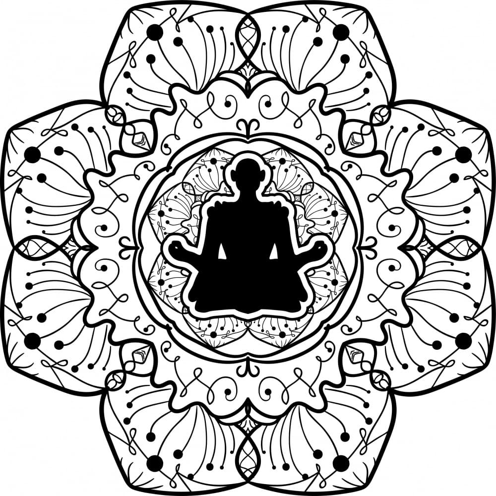 Zen Lotus Meditation by Marika Barsrsind — canvas wall art