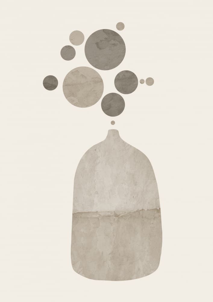 Serene Circles Rising by Ema Paraschiv — canvas wall art