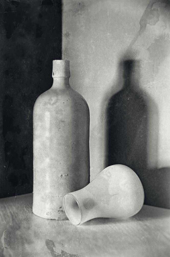 Vintage Bottle Still Life by Raffaele Corte — canvas wall art