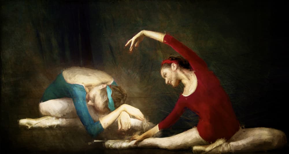 Ballet Dancers Practice by Rachel Pansky — canvas wall art