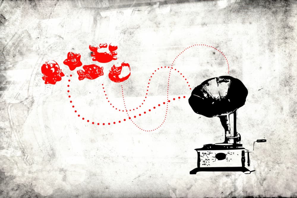 Retro Sound Creatures by Rafal Kulik — canvas wall art