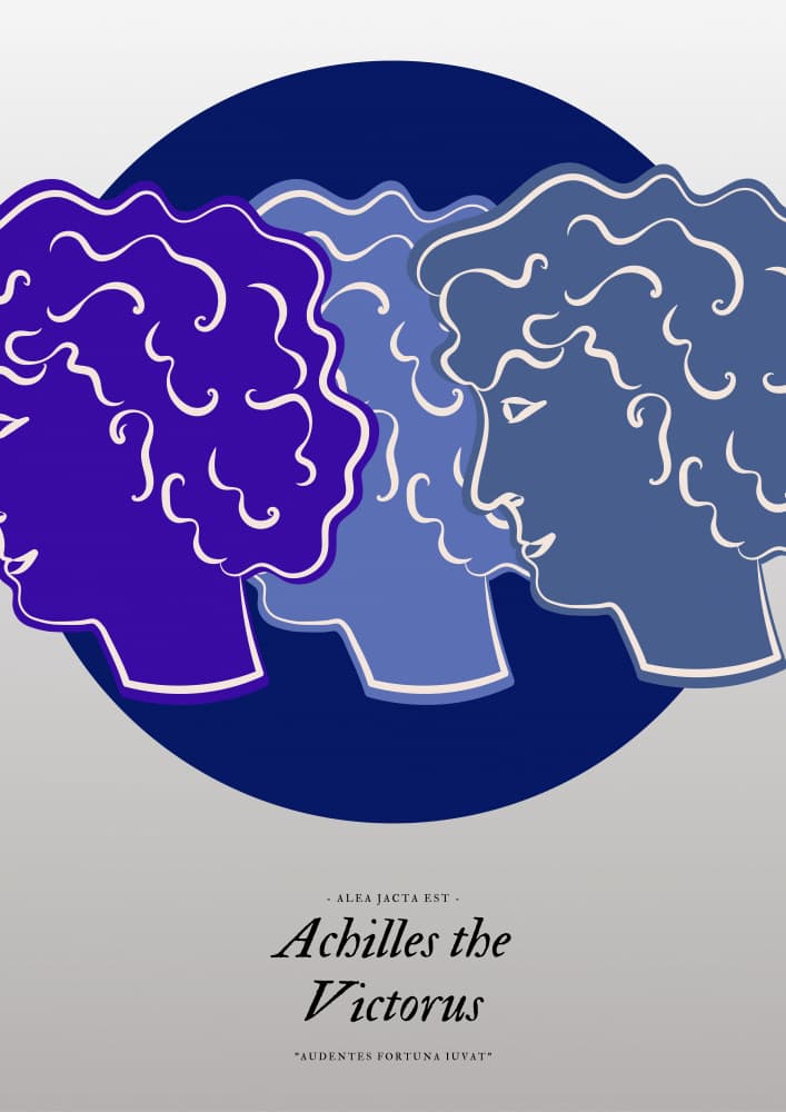 Achilles Heroic Profiles by RS LAB STUDIO — canvas wall art
