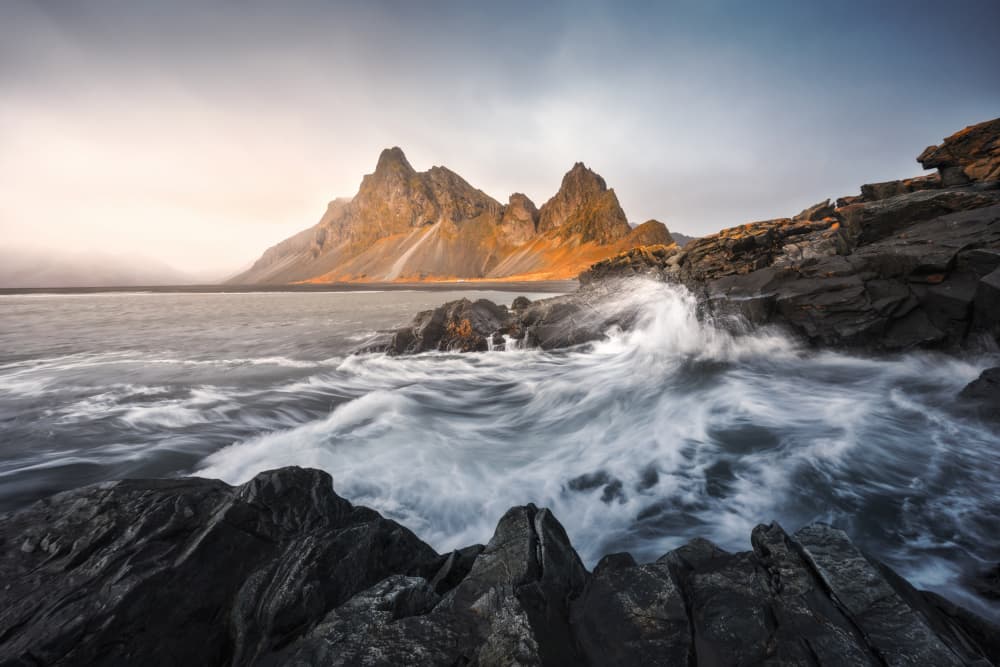 Wild Ocean Mountain Landscape by Nicholas — canvas wall art