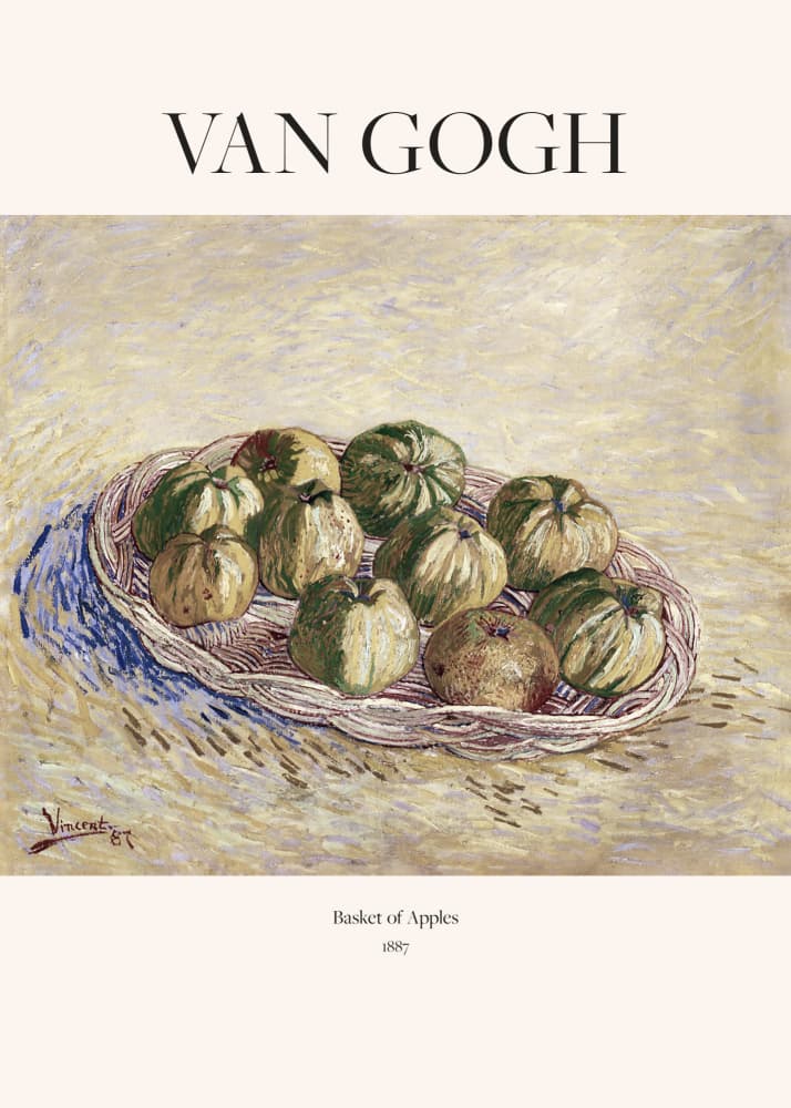 Basket of Apples (1887) by Vincent Van Gogh — canvas wall art