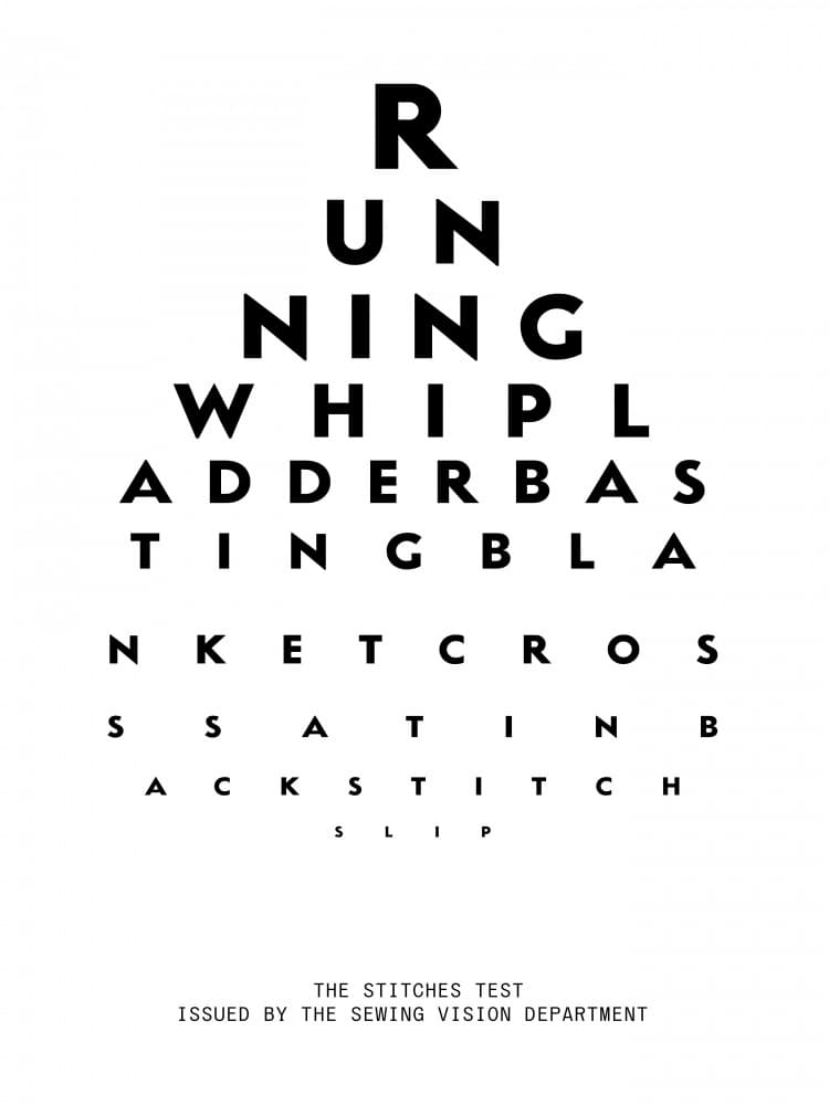 Sewing Vision Test by Charlotte Trudgett — canvas wall art
