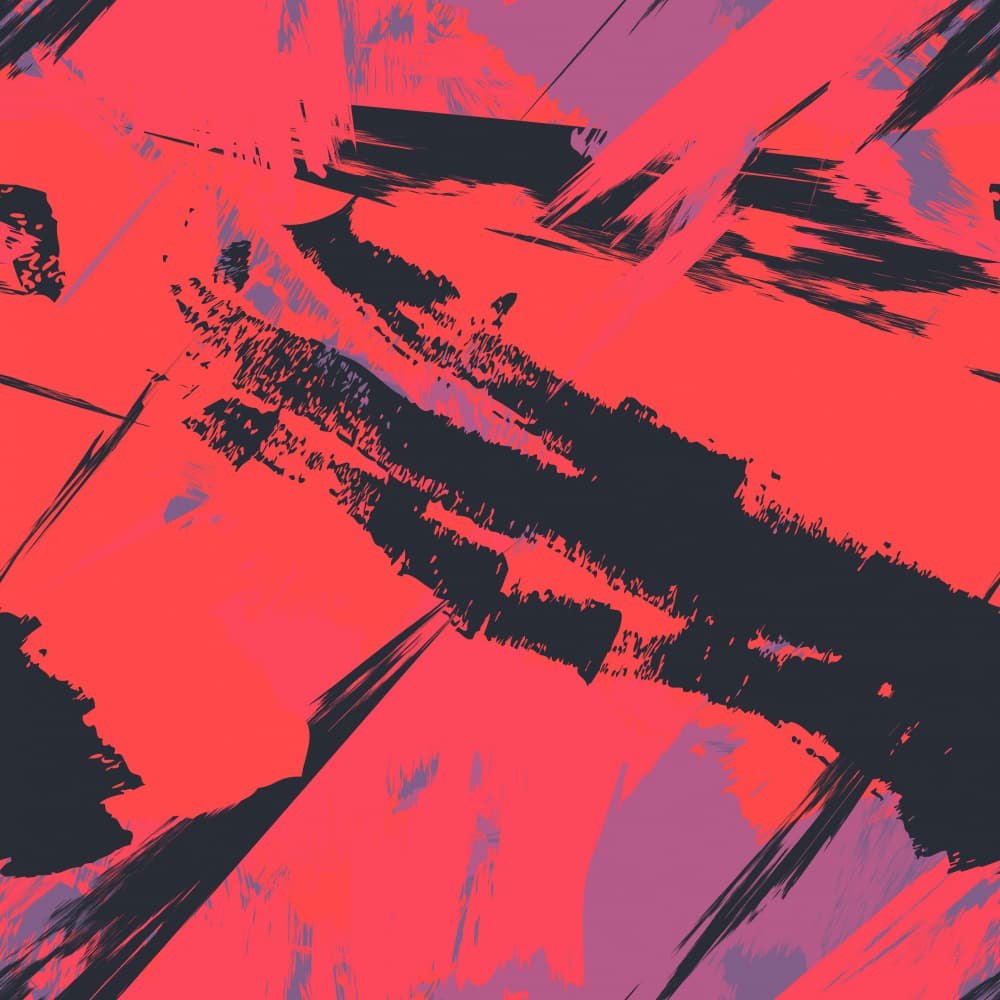 Bold Red Brushstrokes by Marika Barsrsind — canvas wall art