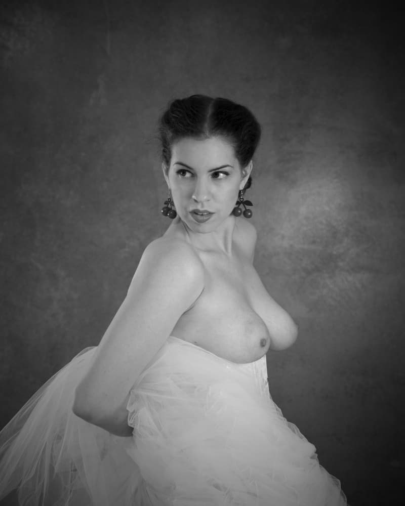 Ballerina attitude by Mel Brackstone — canvas wall art