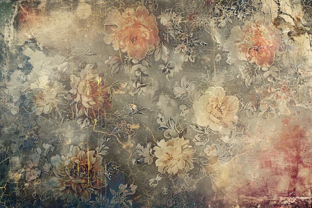Faded Romantic Flowers by Rafal Kulik — canvas wall art