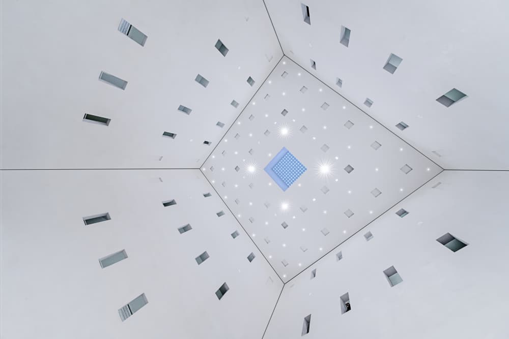 Upward Modern Geometry by fotomarion — canvas wall art