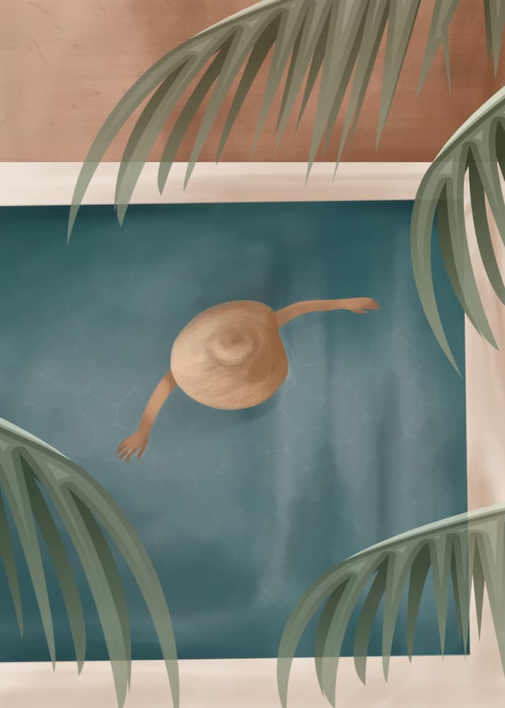 Serene Summer Float by Nadjaa — canvas wall art