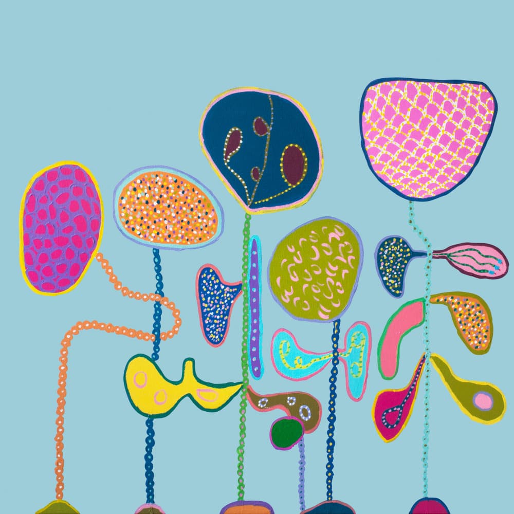 Playful Abstract Garden by Helen Joynson — canvas wall art