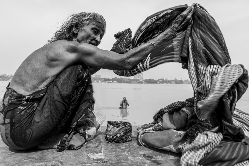 Humble River Laundry by Rajarshi Bhattacharjee — canvas wall art