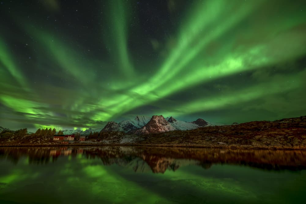 Northern Lights Reflection by Raymond Ren Rong Liu — canvas wall art