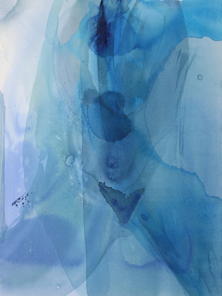 Fluid Indigo Depths by RodMacIver — canvas wall art