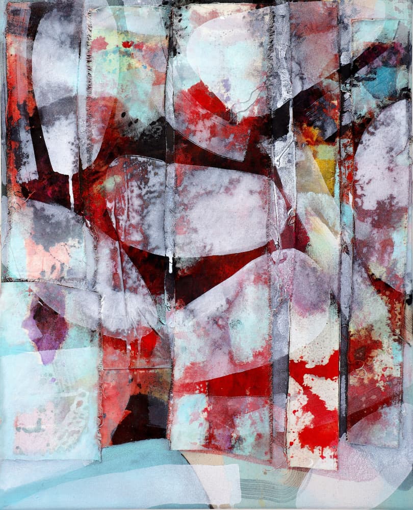 Vibrant Abstract Layers by POOVI ART — canvas wall art