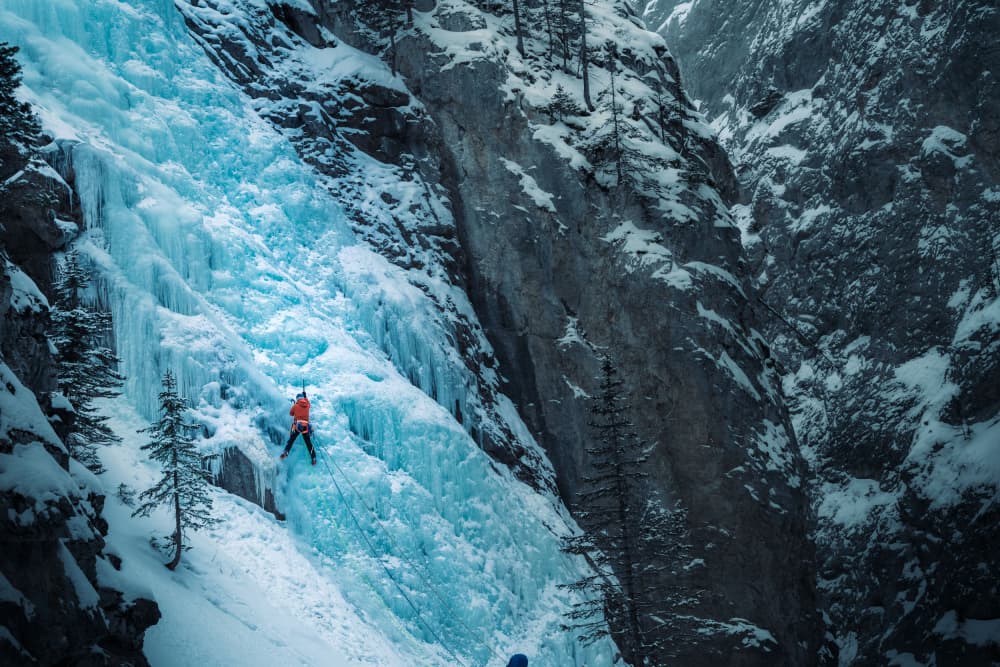 Ice Climbing Adventure by Leonardo Iezzi — canvas wall art