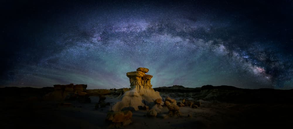 Milky Way Over Hoodoos by Yun Gong — canvas wall art