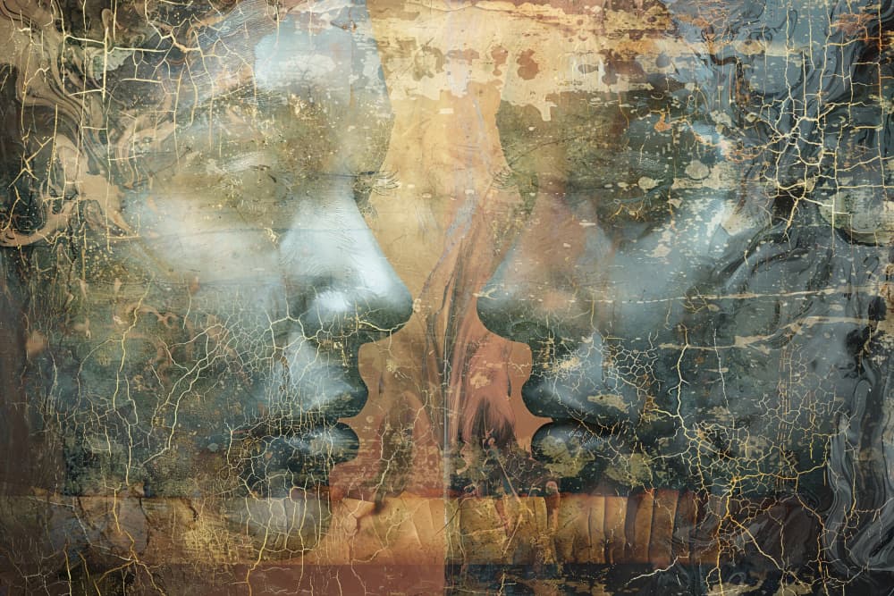 Ancient Cracked Faces by Rafal Kulik — canvas wall art