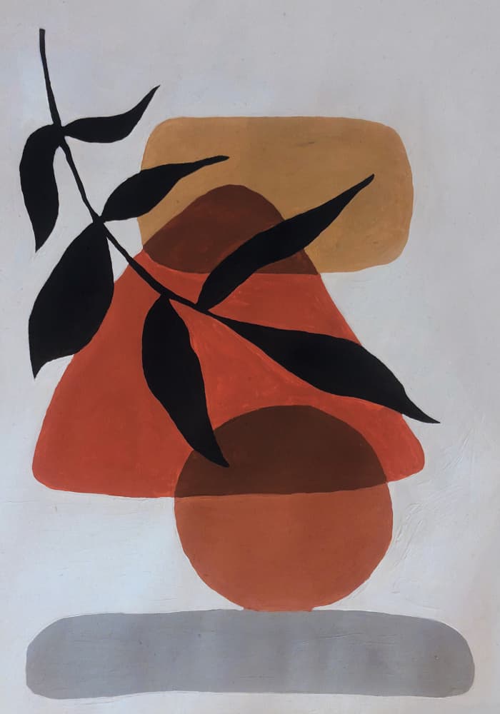 Earthy Abstract Botanical by Aylin Demir — canvas wall art