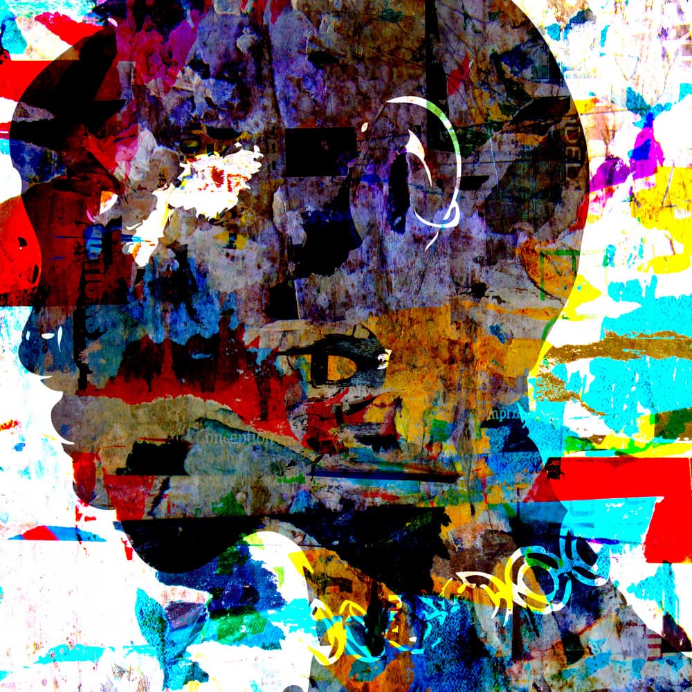 Urban Silhouette Collage by PASLIER Morgan — canvas wall art