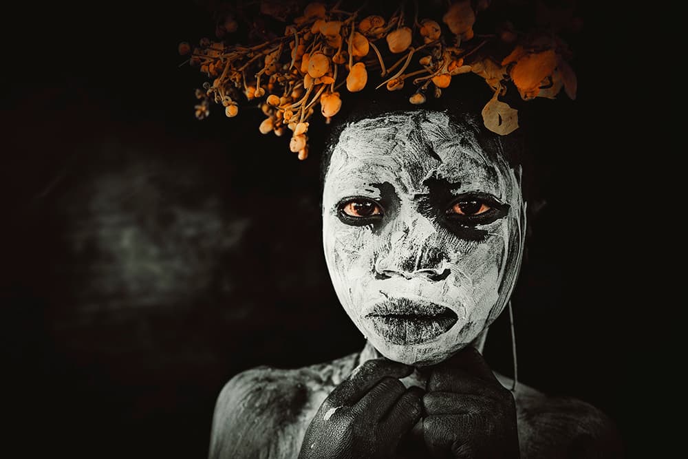Dramatic Tribal Portrait by Svetlin Yosifov — canvas wall art
