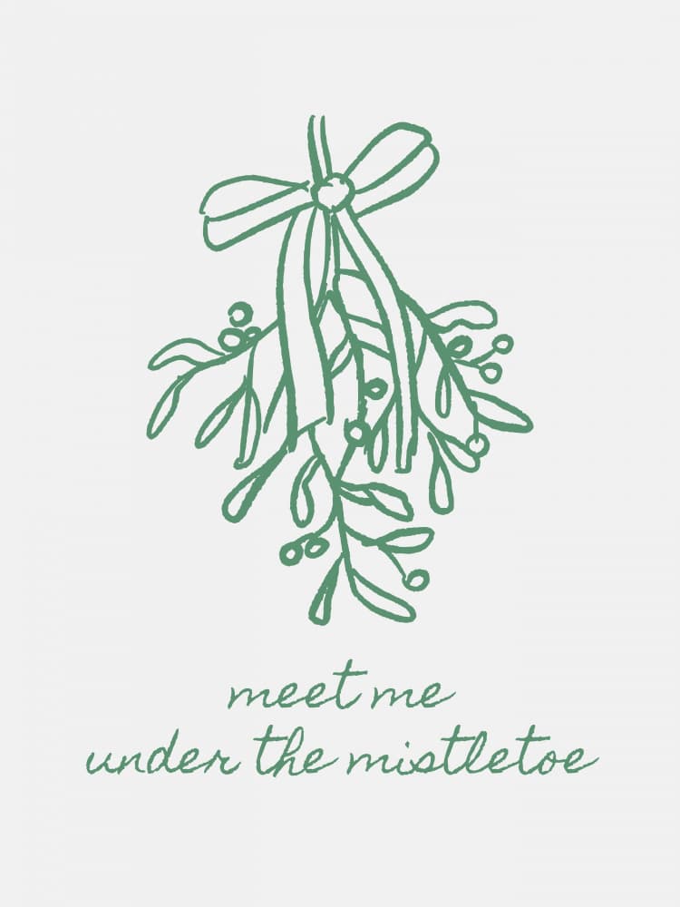 Under The Mistletoe by Jolly and Dash — canvas wall art